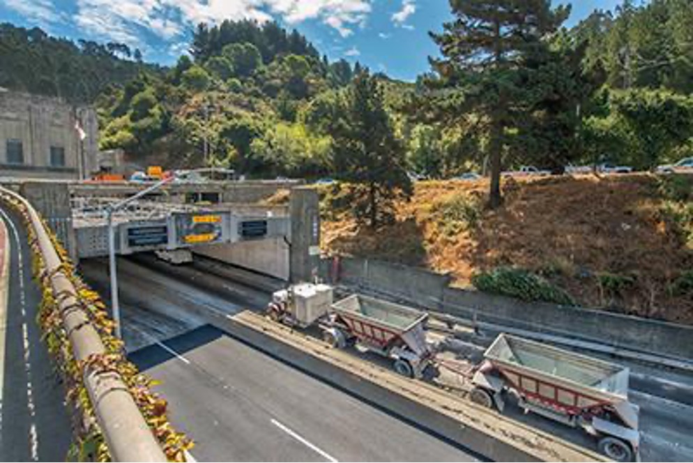 truck and tunnel